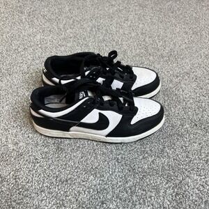 Nike Dunk Low Retro Panda Shoes Youth Size 3.5Y Black White Sneakers CW1590-100‎